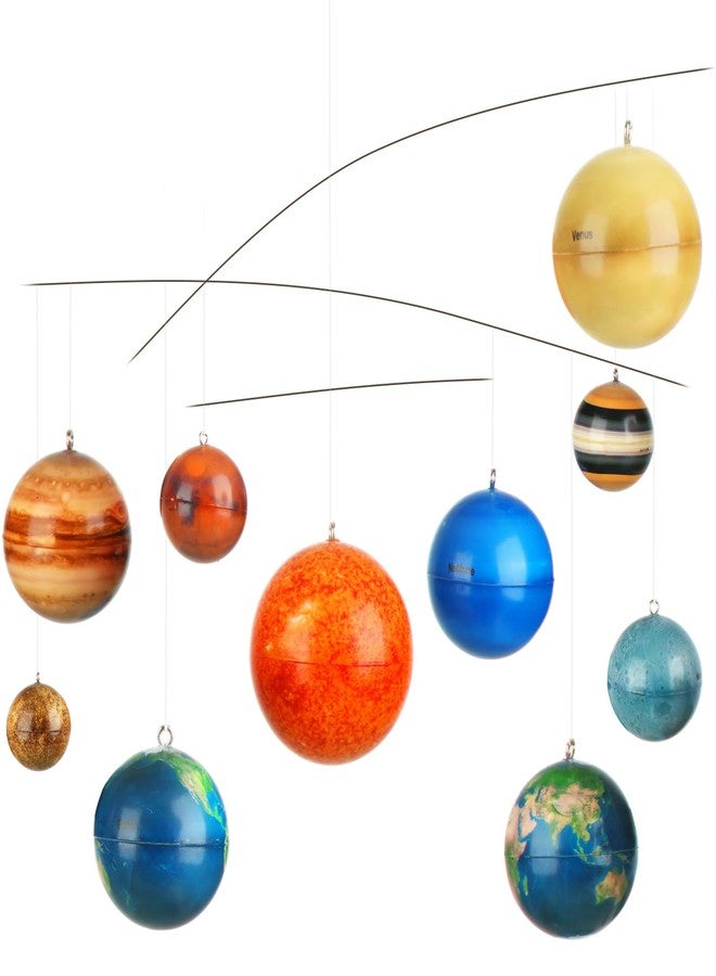 Hollowfly 3D Solar System Mobile Hanging Planets Solar System Decor Educational Planets Model Large Space Nursery Decor for Boys Girl Space Themed Gift - Image 1
